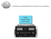 McIntosh MA-8000 - Owners manual 